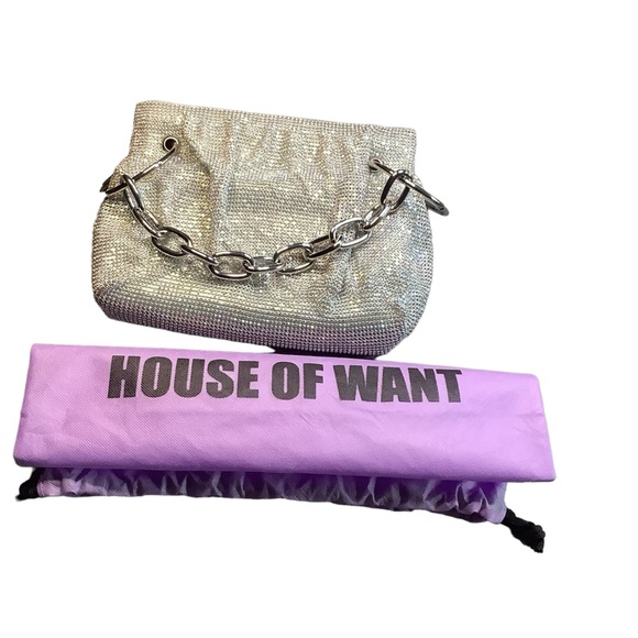 House of want Chill Framed Clutch in diamante - Picture 5 of 7
